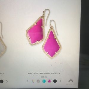 Kendra Scott Alex Drop Earrings in Magenta
